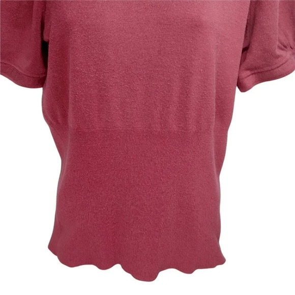 Suzy Shier Knit Top, Dark Dusty Rose, XL - Picture 3 of 8